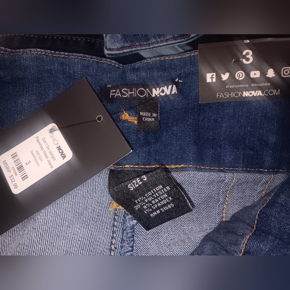 Women's size 3, two pair of high waist belted skinny jeans, NWT - Picture 4 of 7